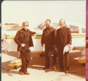NAPP 1976 Fr. JackPaisley & Friends 40 Jack, Paul & Irv Matt flying to DBQ Fall 79  